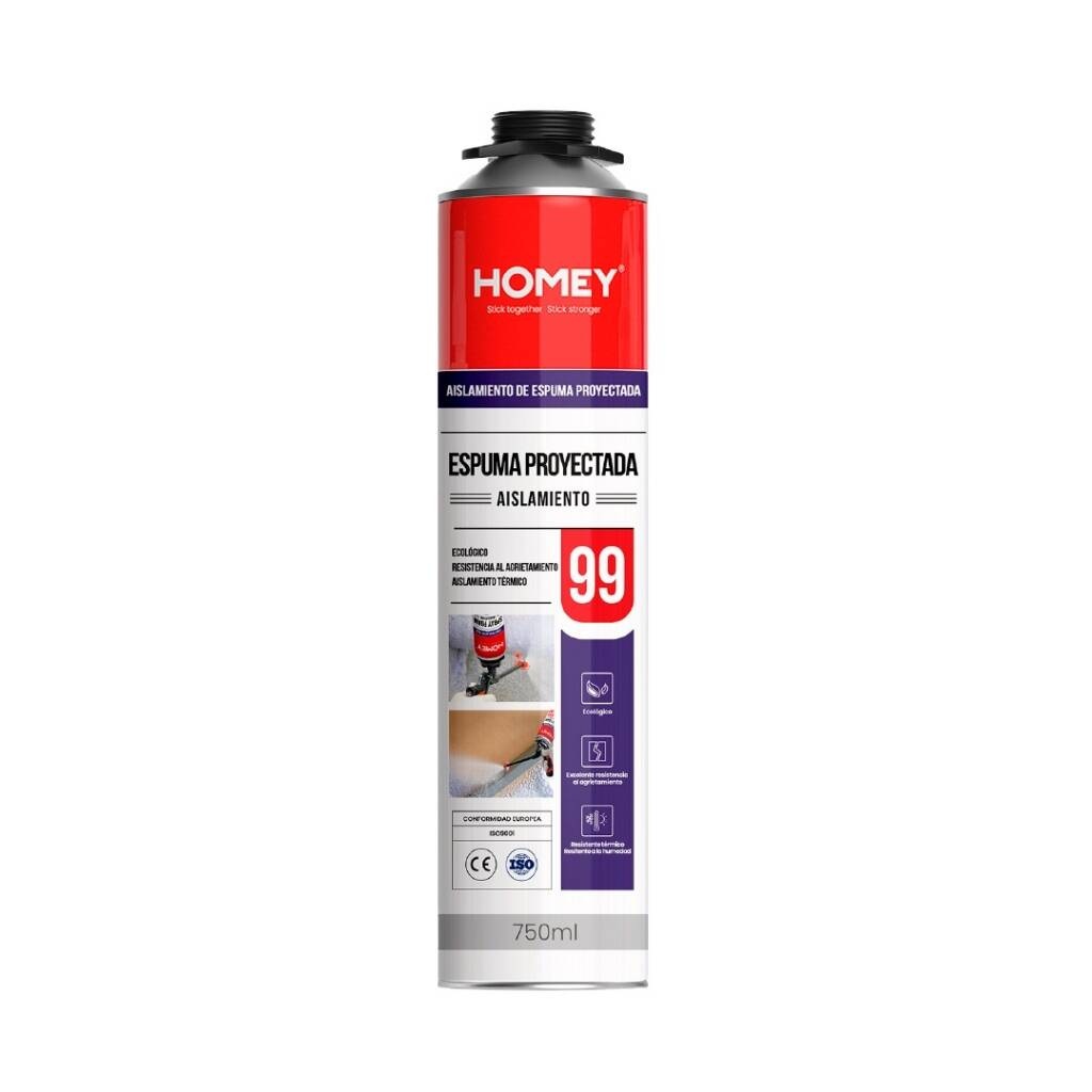ESPUMA POLIURETANO Doble Válvula HOMEY  750 Ml.