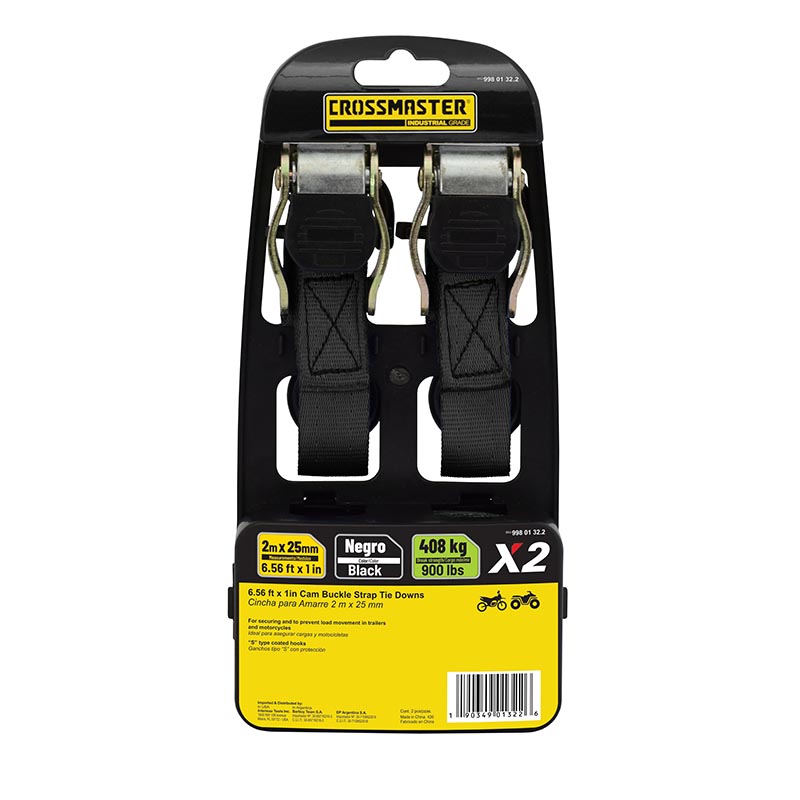 CINTA AMARRE 1" x 2 Mt. 408Kg. (jgox2) CrossMaster 9980132.2