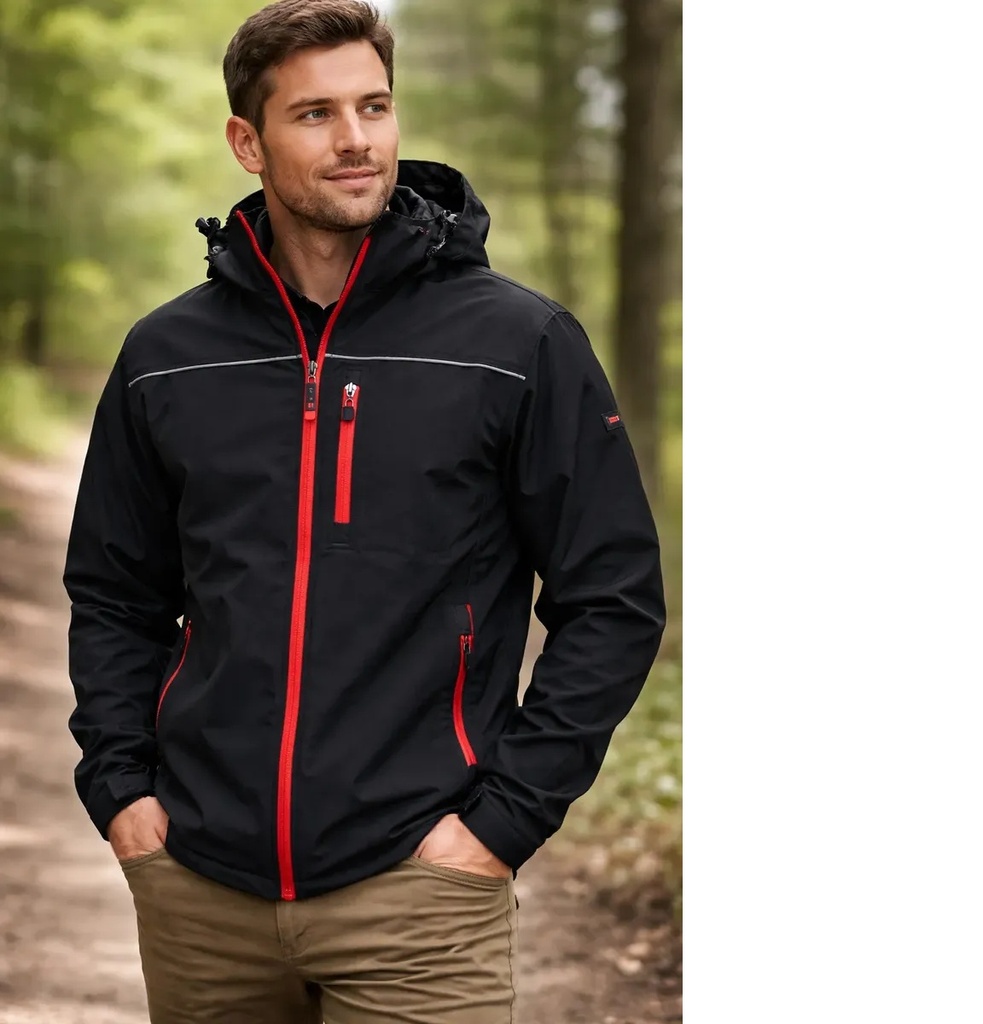 CAMPERA Wurth Neopreno Hybrid Talle L (Negra-Rojo)