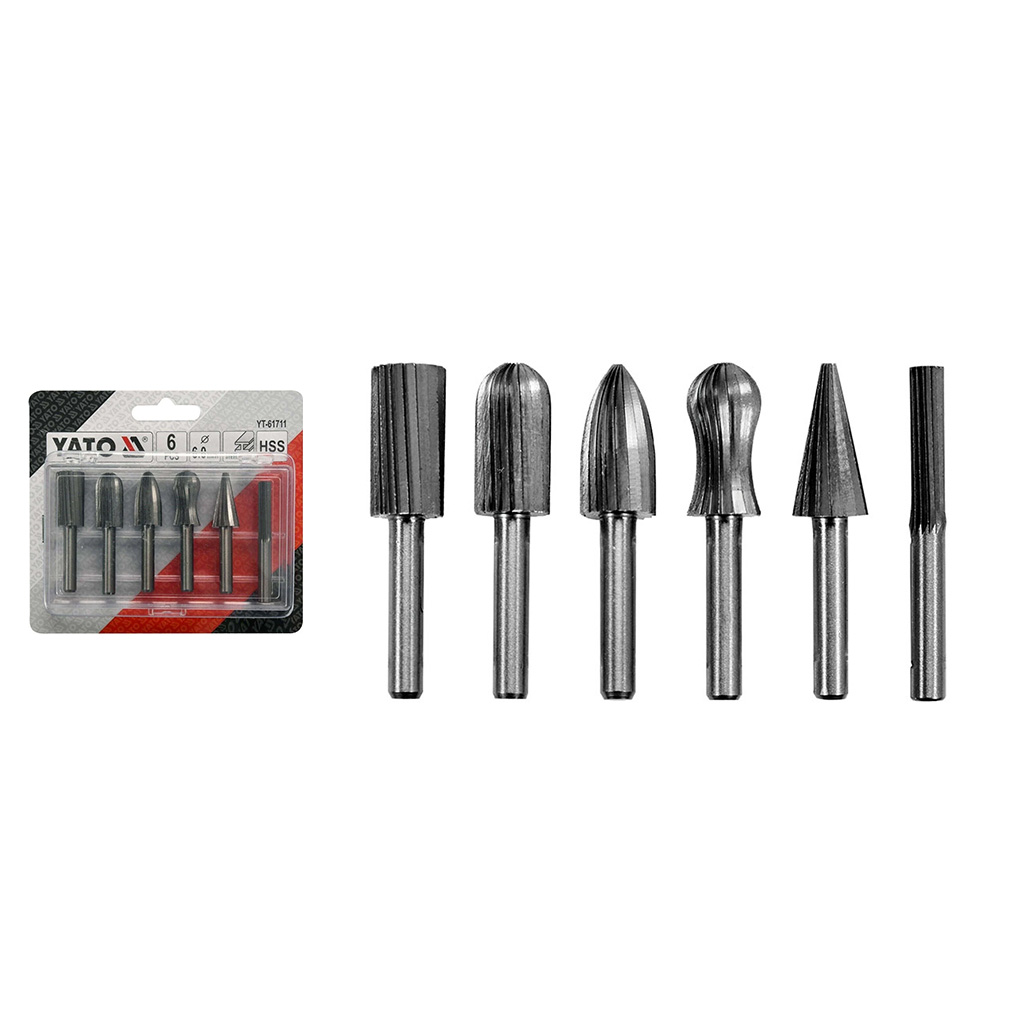Jgo. 6Pz. Fresas P/Metal 6mm. YATO YT-61711