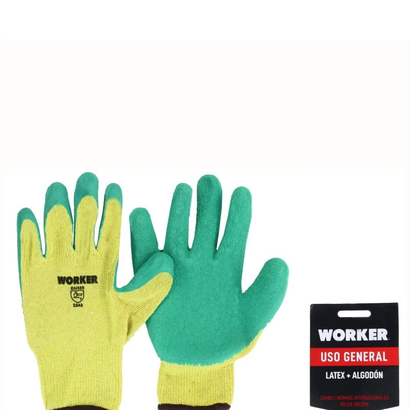 GUANTE PALMA VERDE REFORZADO WORKER