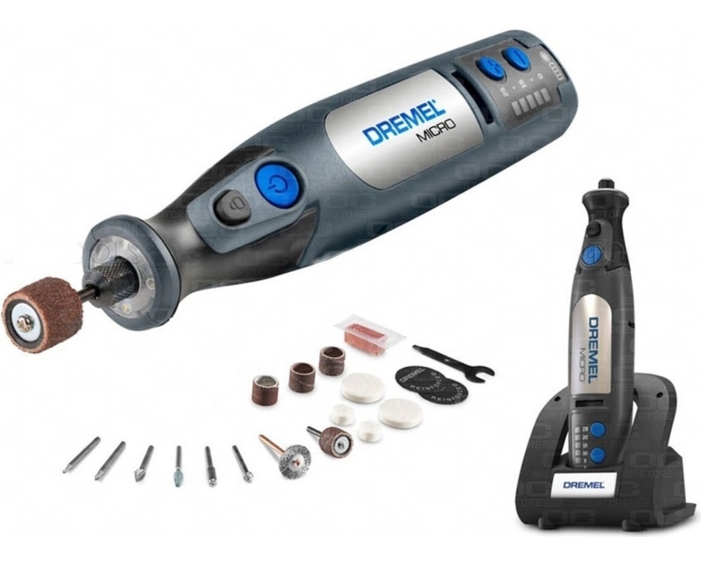 Minitorno Dremel Micro 8050 Inalambrico Bat. Litio 18 Acces.